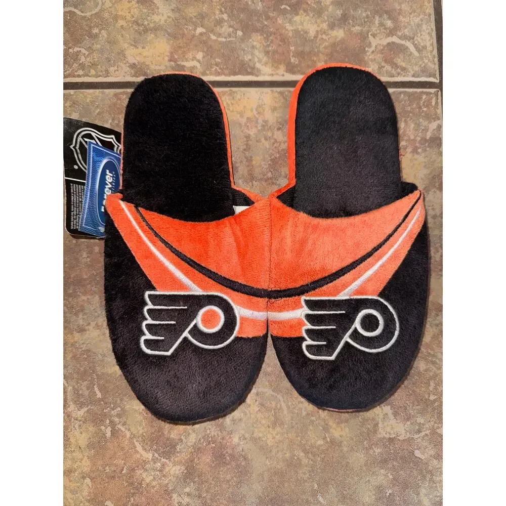 Lot of 2 Philadelphia Flyers Team Jersey Indoor/Outdoor Slippers ~ MED (9-10)